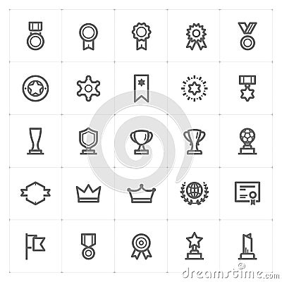 Mini Icon set â€“ award icon Vector Illustration